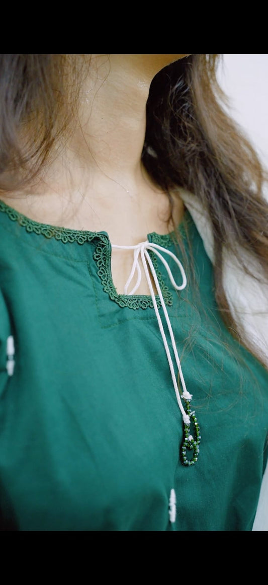 Saniar Azadi Special Green & White 3 Piece